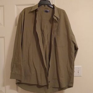 Men's L Structure Green Button Down Shirt